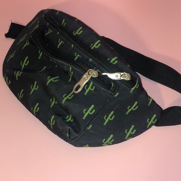 Who’s Your Fanny Handbags - Black Cactus Print Fanny Pack